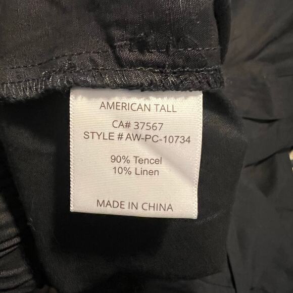 NWT American Tall Black High Rise Cargo Parachute Pants Womens Size 16T - Picture 9 of 9